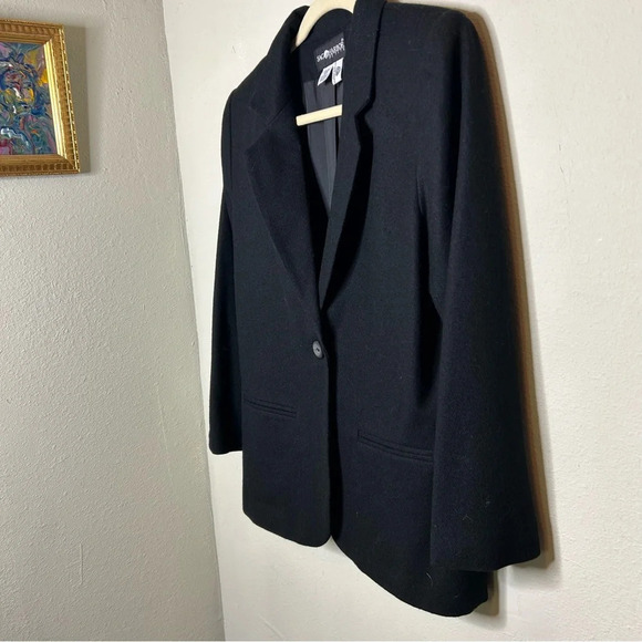 Black Wool Blazer Size 8 Petite - Picture 2 of 6